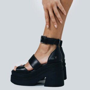 Windsor smith match leather chunky platform sandals